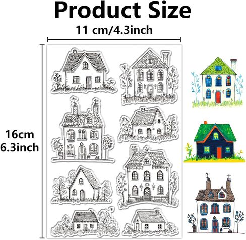 CRASPIRE Trees Clear Stamps Nature Forest Woods Silicone Stamp PVC Reusable Vintage Background Postmark Transparent Rubber Stamp Seals for Journaling Card Making Decor DIY Scrapbooking Supplies in Saudi Arabia