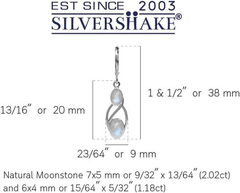 Silvershake Genuine Black Onyx White Gold Plated 925 Sterling Silver Leverback Dangle Earrings in Saudi Arabia