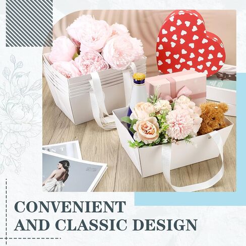 Glenmal 72 Pcs Baskets for Gifts Waterproof Empty Kraft Basket Bulk with Handles 9.8 x 6.5 x 4.3'' Gift Basket Empty to Fill for Wedding Party Christmas Valentines(Orange) in Kuwait