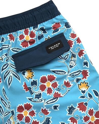 سروال سباحة للأولاد من Volcom - بدلة استحمام بعامل حماية من الأشعة فوق البنفسجية 50+ مع بطانة شبكية - بدلة سباحة قصيرة سريعة الجفاف (S-XL) in Saudi Arabia