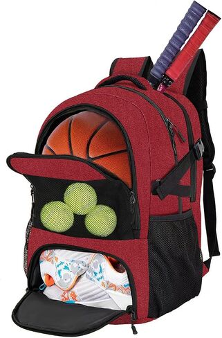Sport Backpack - Multifunctional Sports Bag for Tennis, Badminton, Basketball etc, With shoe compartment in Saudi Arabia