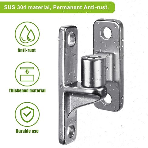 Cast Gate Hinges Heavy Duty, 304 Stainless Steel Wall Mount Gate Hinge with 5/8'' Pin, Durable Farm Gate Hinge, Non-Welded Fence Gate Hinge, Chain Link Fence Hinge, 2Pcs in Saudi Arabia
