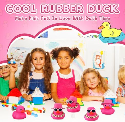 Honoson 6.89 Inches Large Rubber Duck Funny Giant Rubber Duck with Hat and Sunglasses Big Squeaky Duckling Car Ornaments Duckling for Dashboard Decorations Bath Toy(Yellow) in Saudi Arabia
