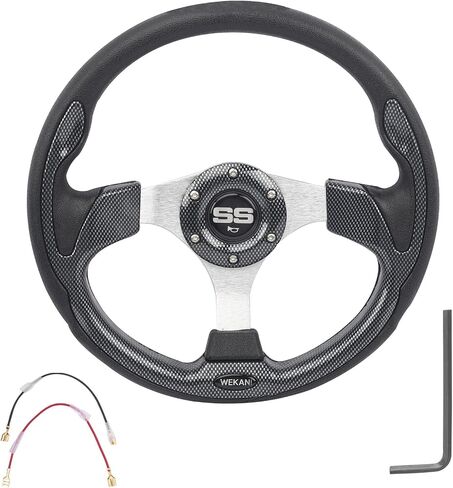 Golf Cart Steering wheel for EZGO YAMAHA and Club Car Precedent Most Golf carts Black in Kuwait