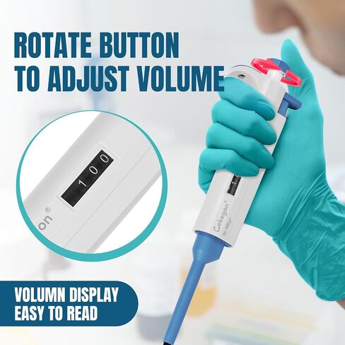 2-10ml Adjustable Pipette, Lab Micropipette, Accurate Single-Channel Pipettor with Pipette Tips in Saudi Arabia