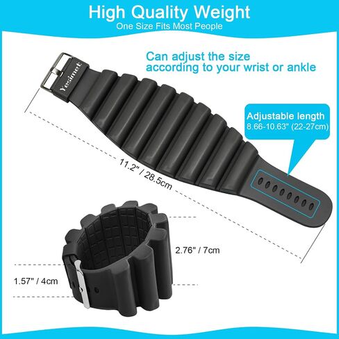 Ankle Weights for Women and Men, Adjustable Wrist and Ankle Weights Set of 2 (1Lb Each), Wearable Arm & Leg Weights for Home Gym, Yoga, Walking, Running,Swimming, Dance, Pilates, Cardio, Aerobics in Saudi Arabia