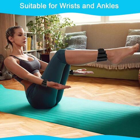 Ankle Weights for Women and Men, Adjustable Wrist and Ankle Weights Set of 2 (1Lb Each), Wearable Arm & Leg Weights for Home Gym, Yoga, Walking, Running,Swimming, Dance, Pilates, Cardio, Aerobics in Saudi Arabia