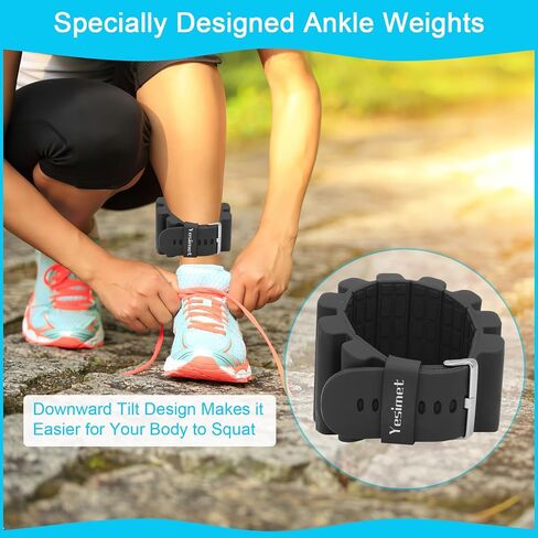 Ankle Weights for Women and Men, Adjustable Wrist and Ankle Weights Set of 2 (1Lb Each), Wearable Arm & Leg Weights for Home Gym, Yoga, Walking, Running,Swimming, Dance, Pilates, Cardio, Aerobics in Saudi Arabia