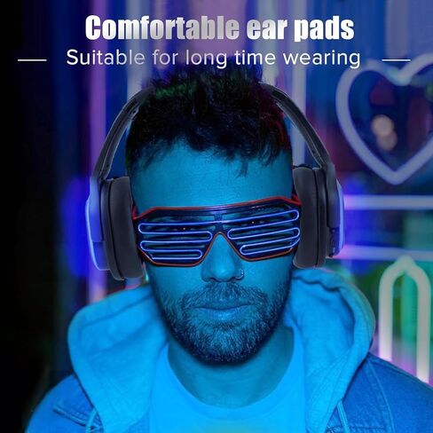 Retekess TA003 Silent Disco Headphone System,Silent Disco Headsets with 3 Channel,LED Lights,Hi-Fi Sound Quality,Silent Disco Headphones Wireless for Dance Party,Festivals(Pack of 20) in Kuwait