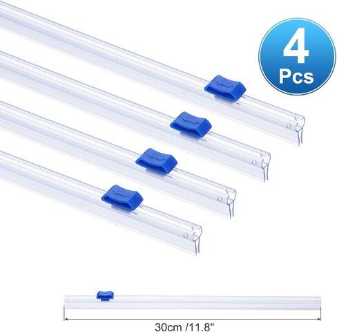 PATIKIL 4pcs Plastic Wrap Cutter, 12inch Plastic Wrap Slide Cutter Snap Card Slot Installation Replacement for Aluminum Foil Wax Paper Parchment Paper Wrap Dispenser, Blue in Saudi Arabia