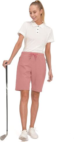 Little Donkey Andy Women's Lightweight Breathable Hiking Shorts, Quick-Dry Golf Shorts with Zipper Pockets, Air-Holes Tech in Saudi Arabia