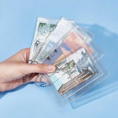 WADORN 4 Pieces Clear Coin Wallet Transparent PVC Card Holder Universal Mini Change Pouch with Snap Rectangle Card Case for Creadit Card Business Card Storage Organizer, 4.5x3.1 Inch, Clear in Kuwait