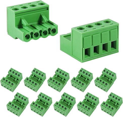 10PCS 5Pin 5.08mm Pitch Pluggable PCB Angle Screw Terminal Block Plug Connector Socket Panel Mount DIY 10Pcs 5Pin Phoenix Plug in Kuwait