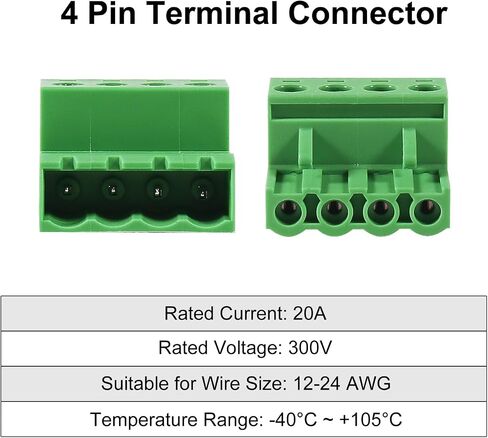 10PCS 5Pin 5.08mm Pitch Pluggable PCB Angle Screw Terminal Block Plug Connector Socket Panel Mount DIY 10Pcs 5Pin Phoenix Plug in Kuwait