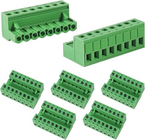10PCS 5Pin 5.08mm Pitch Pluggable PCB Angle Screw Terminal Block Plug Connector Socket Panel Mount DIY 10Pcs 5Pin Phoenix Plug in Kuwait