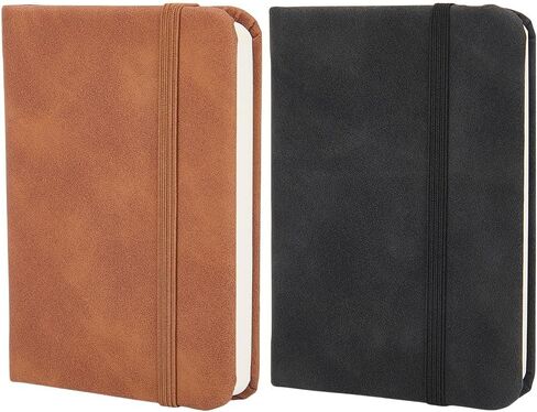 CRASPIRE Hardcover Suede Pocket Notebook 4.33 x 3 Inch Small Notebook Journals A7 Mini Notepad Tiny Lined Journal Notebook for Office Home School Writing Supplies 2pcs Green Pink in Saudi Arabia
