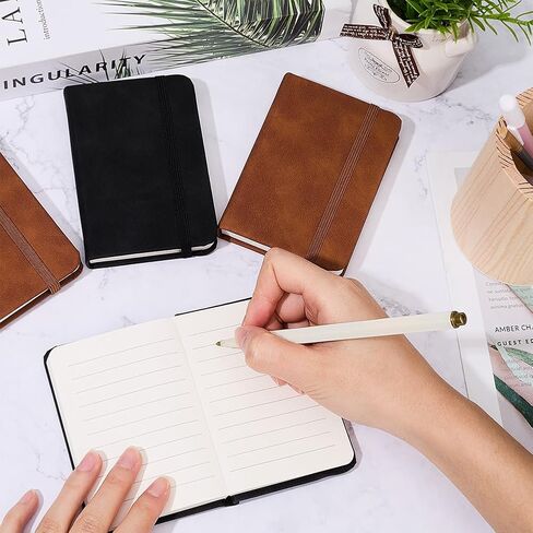 CRASPIRE Hardcover Suede Pocket Notebook 4.33 x 3 Inch Small Notebook Journals A7 Mini Notepad Tiny Lined Journal Notebook for Office Home School Writing Supplies 2pcs Green Pink in Saudi Arabia