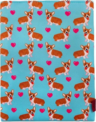 Corgi Dog Lover's Book Sleeve Protector - Cover Book Cover المتوسطة للورق والخليطات | هدايا كورجي للقراء والمكتب والسفر in Kuwait