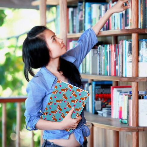 Corgi Dog Lover's Book Sleeve Protector - Cover Book Cover المتوسطة للورق والخليطات | هدايا كورجي للقراء والمكتب والسفر in Kuwait