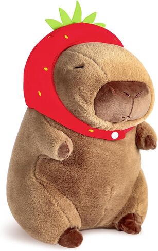 لطيف Capybara أفخم مع حقيبة ظهر للسلحفاة ناعمة capybara الحيوانات المحشو الحيوانات capybara العناق الهدايا capybara دمية وسادة للأطفال فتيات ألعاب (السلاحف كابيبا براون 11.8 بوصة) in Kuwait