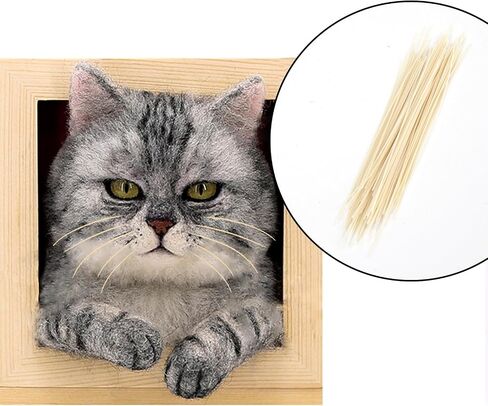 SoeKoa 250pcs Simulated Animal Whiskers for Crafts Needle Felting, Craft Animal Whiskers 3 Inches, Suitable for Muppet Whiskers (Black) in Saudi Arabia