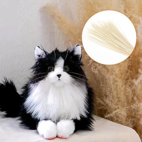 SoeKoa 250pcs Simulated Animal Whiskers for Crafts Needle Felting, Craft Animal Whiskers 3 Inches, Suitable for Muppet Whiskers (Black) in Saudi Arabia
