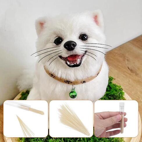 SoeKoa 250pcs Simulated Animal Whiskers for Crafts Needle Felting, Craft Animal Whiskers 3 Inches, Suitable for Muppet Whiskers (Black) in Saudi Arabia