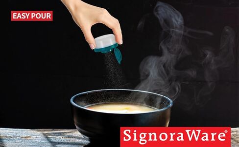 SIGNORAWARE Salt and Pepper Shakers Moisture Proof Set of 2 Small Mini Salt Shaker to go Camping Picnic Outdoors Kitchen Lunch Boxes Travel Spice Set Clear with Red Covers Plastic Airtight Dispenser in Saudi Arabia
