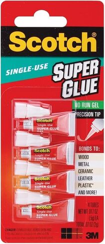 Scotch Super Glue Gel 4 أنابيب استخدام واحد (3 عبوات) in Saudi Arabia