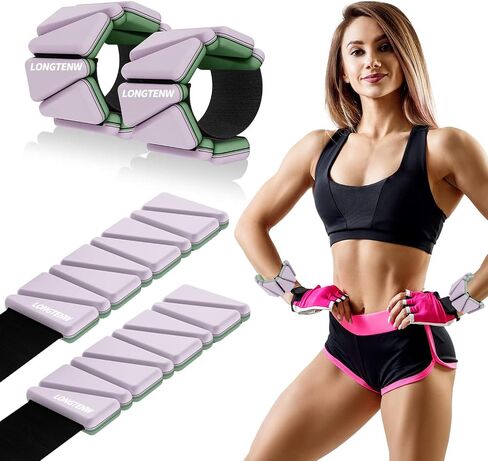 Adjustable Silicone Wrist & Ankle Weights Customizable Fitness Bands for Yoga, Pilates, Running, and Strength Training Detachable Design, Comfortable Eco-Friendly Material, Stylish in Macaron Colors in Saudi Arabia