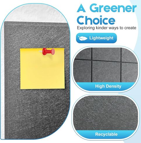 لوحة الفلين الكبيرة للجدار 47 "× 35" ، 12 حزمة لوحة إعلانات أسود ، بلاط الجدران شعر مع 72 علامات تبويب لاصق قابلة للإزالة آمنة ، 60 دبابيس الدفع ، لوحات الفلين للوحة دبوس المنزل لوحة المسام in Kuwait