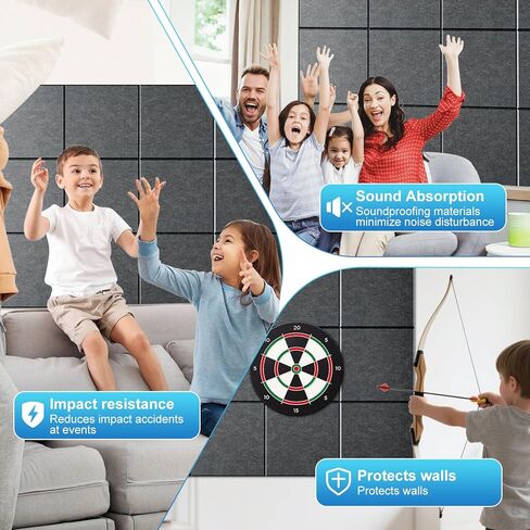 لوحة الفلين الكبيرة للجدار 47 "× 35" ، 12 حزمة لوحة إعلانات أسود ، بلاط الجدران شعر مع 72 علامات تبويب لاصق قابلة للإزالة آمنة ، 60 دبابيس الدفع ، لوحات الفلين للوحة دبوس المنزل لوحة المسام in Kuwait