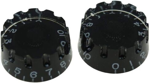 KAISH Pack of 4 American Spec LP Guitar Knurled Speed Dial Knobs 24 Fine Spline Control Knobs for Les Paul with CTS Split Shaft Pots Black in Kuwait