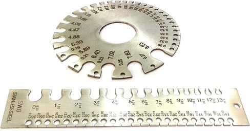 Stainless Steel Wire Gauge Measures Standard and Metric (Linear Scale) in Saudi Arabia