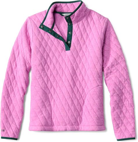Orvis Outdoor Quilted Snap Women's Pullover Sweatshirt - Mockneck Style Sweatshirt For Women with Four-Snap Quarter Placket in Kuwait