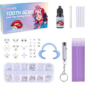 Tooth Gem Kit, DIY Crystals Jewelry Kit Teeth Gems Kit, Professional Fashionable Tooth Gems Kit for Teeth, Teeth Jewelry Starter kit