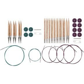 Knit Picks Interchangeable Knitting Needle Variety Pack - Sizes 4-11 and 13, 15, and 17 (Sunstruck)