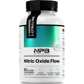 Nature's Pure Blend Nitric Oxide Supplement L-Arginine - Blood Pressure Support - 1500MG - Nitric Oxide - Nitric Oxide Booster - Amino Energy - Preworkout for Men, Muscle Growth, Energy