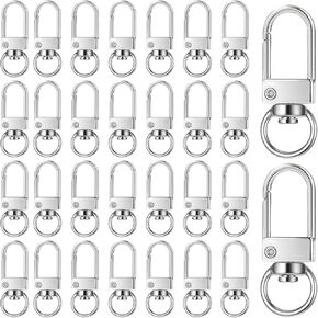30 PCS Claw Claw Clasps ، مشبك جراد البحر المعدني ، Silver 360 ° دوار الكركند مقطع لمجوهرات مفاتيح المجوهرات القلادة صياغة