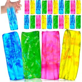 24 PCS Water Snake Fidget Toy لا يمكن أن تحمل ماء خدعة زلق من المياه الأفعى المسلحة ألعاب Wiggly Wiggler Tube هدايا عيد ميلاد المدرسة المنزلية ، 4.33 × 1.57 بوصة (ألوان زاهية)