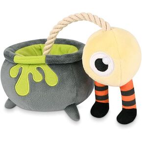 P.L.A.Y. Cute Plush Dog Toys - Howling Haunts Halloween Themed Durable Squeaker Chew Toy, Great for Puppies & Small, Medium, Large Dog - Machine Washable, Recycled Material (Barky's Bite Vampire Fang) in Kuwait