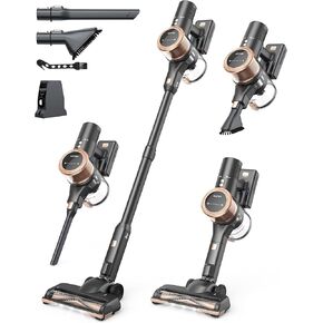 Cordless Vacuum Cleaner, 48kPA/190AW Powerful Suction, Max 60min Runtime, 4000mAh Large Battery, Anti Hair Wrap Stick Vacuum, Vacuum Cleaners for Home, Pet Hair, Hard Floors and Carpets, Cars