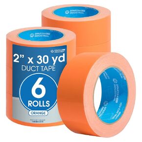 SPARTAN INDUSTRIAL - 2" X 30 yd Waterproof Duct Tape - Colored Tape Rolls for Crafts, Repairs, and More - No Residue, 9 Mil (6, Pink)