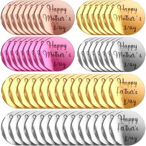 Hoteam 60 PCS Happy Mother's Cupcake Topcake Topcake Mirror Disc Cupcake Cupcake Topcake Topcake Round Round Acrylic Decor Topper for Birthday Party Decor's Dey Anniversary Multiclor
