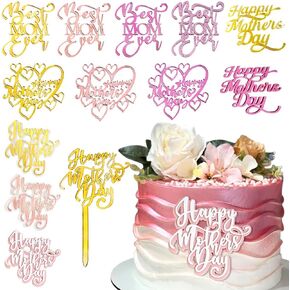 13pcs عوامل الكعكة عيد الأم السعيد للنساء كعكة أكريليك أعلى أفضل أمي كب كيك أعلى الأقطار الأمهات يوم الديكور كعكة تزيين الكعكة الأم عيد ميلاد الأم ديكور كب كيك لوازم الحفلة