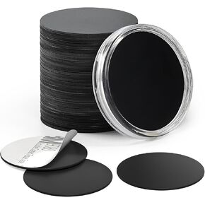 NTAG215 Mixed Blank NFC Tags Round 50pcs with Adhesive Back Clear Plastic Coin Capsules Included Compatible with Amiibo Smartphones and Other NFC Devices (Black+White-50)