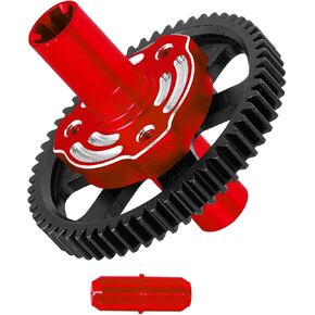 RC 0.8MOD 57T قابض النعال مع ترقيات عمود النعال جزء لجرانيت Senton 3S BLX و MEGA550 ، Vorteks Big Rock 3S BLX ، Kraton Outcast 4S BLX ، 1/8 Typhon 3S BLX ، 57T Spur ، Red ، Red