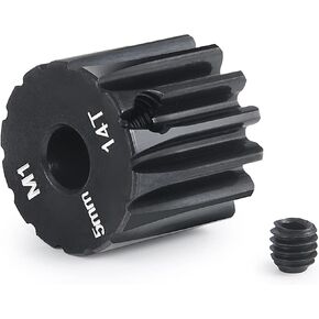 مجموعة ترس الصلب M1 Pinion 5mm 11t 12t 13t 14t 15t 16t 17t 18t 19t Gear Motor Gears for 1/10 tra-xxas Arrma tamiya losi rc car pressions (14t)