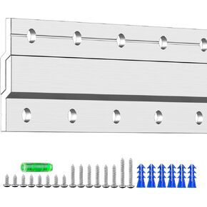Z Clip Hanger 30" - French Cleat Picture Hanger - Aluminum Z Bar Hanger Flush Wall Mount Kit - Mounting Brackets for Hanging Mirror, Photo, Canvas, Art, Frame, Speaker - 100lb - 2 Pack
