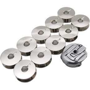 CKPSMS Brand -1PCS COBBIN CASE & 10PCS BOBBINS#0040777000 1PCS+330.026.030 10pcs متوافق مع/استبدال Bernina Brand 117،750،950 (Bobbins)